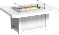 51" Rectangular Gas Propane Fire Pit Table that is easy to light and includes natural gas conversion kit