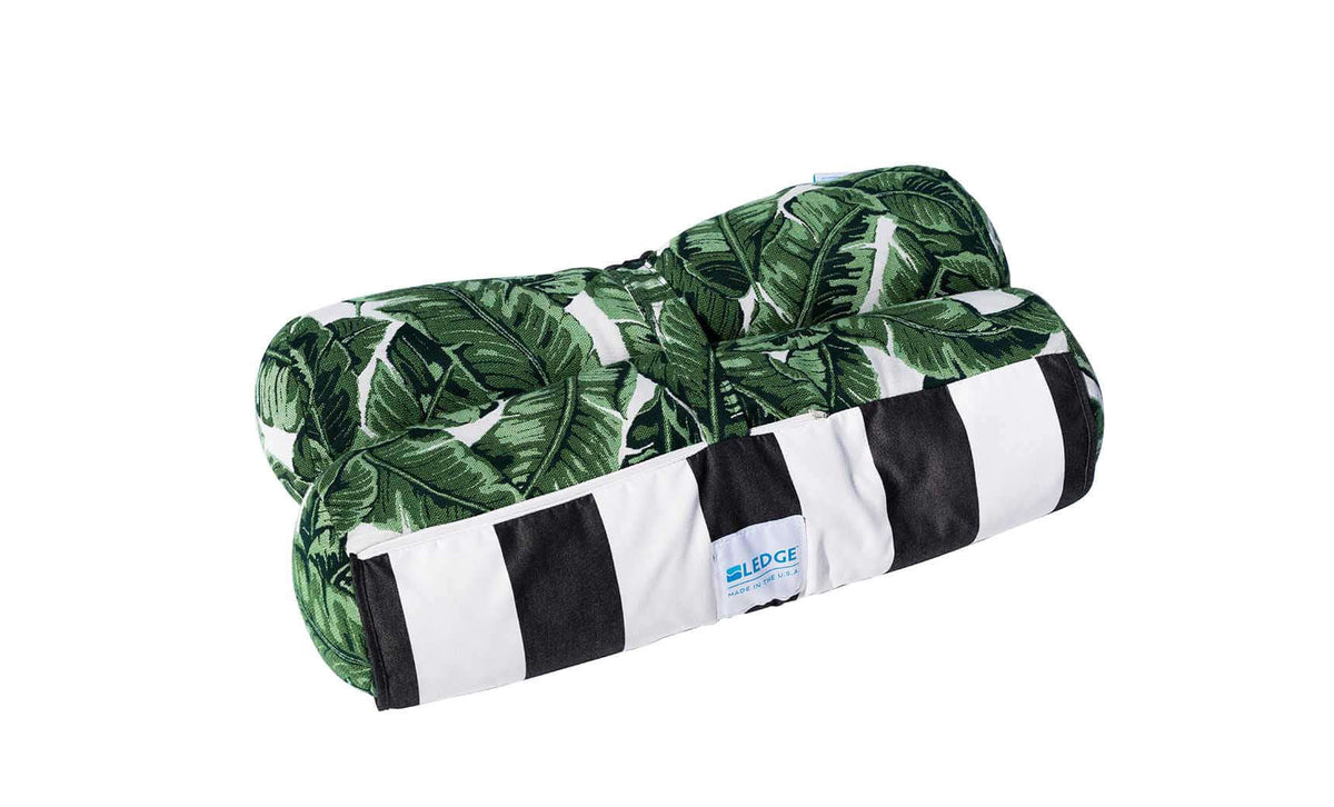 Made from fade-resistant, marine-grade fabrics and filled with mold- and mildew-resistant foam beads, this hammock is built to endure chlorine, saltwater, and lake environments without popping, ripping, or tearing.