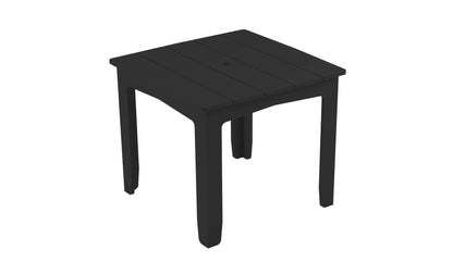 Mainstay Square Dining Table in Black with slatted top