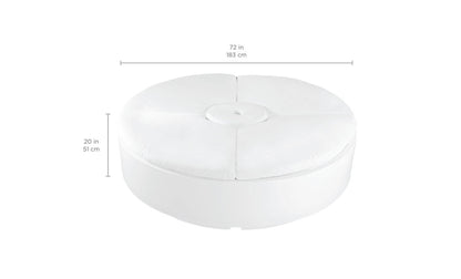 Ledge Lounger Signature Round Sunbed with Umbrella Hole, round outdoor daybed with umbrella hole, view 5