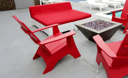Ledge Lounger Affinity Square Sunbed with Backrest Cushion, square pool daybed with backrest, view 4