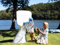 Ledge Lounger Hoopstr, the ultimate poolside basketball hoop designed for fun, style, and durability.
