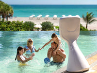 Ledge Lounger Hoopstr, the ultimate poolside basketball hoop designed for fun, style, and durability.