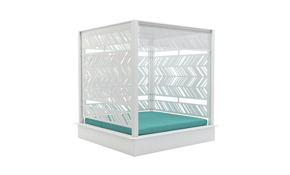 Ledge Lounger Shift Daybed, outdoor cabana bed with awning