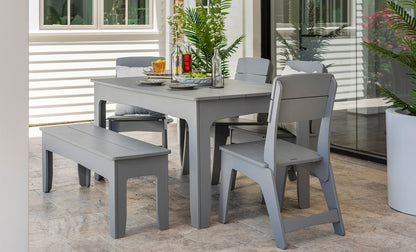 Mainstay 52-inch Dining Bench at a rectangular dining table with chairs