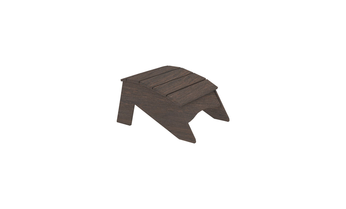 Ledge Lounger Legacy Adirondack Ottoman in a Flint woodgrain finish