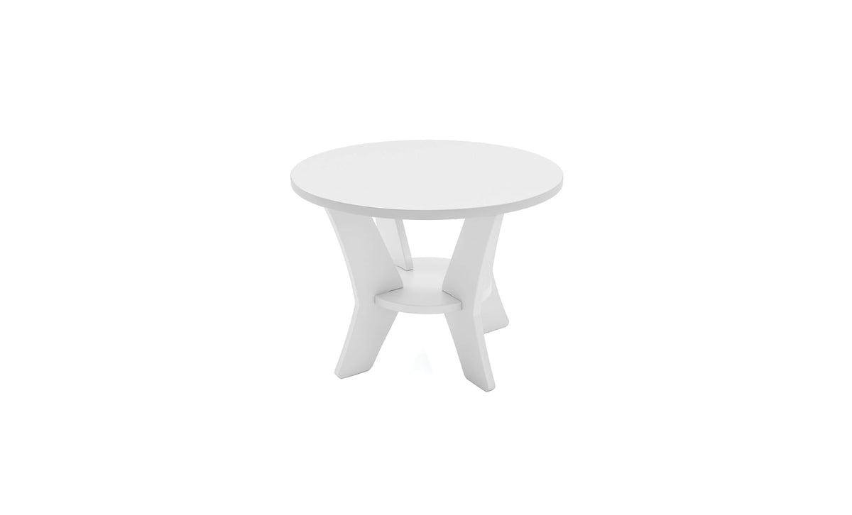 Ledge Lounger Mainstay Round Side Table in White