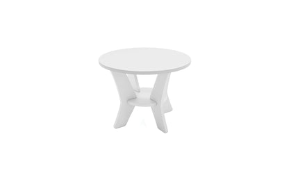 Ledge Lounger Mainstay Round Side Table in White