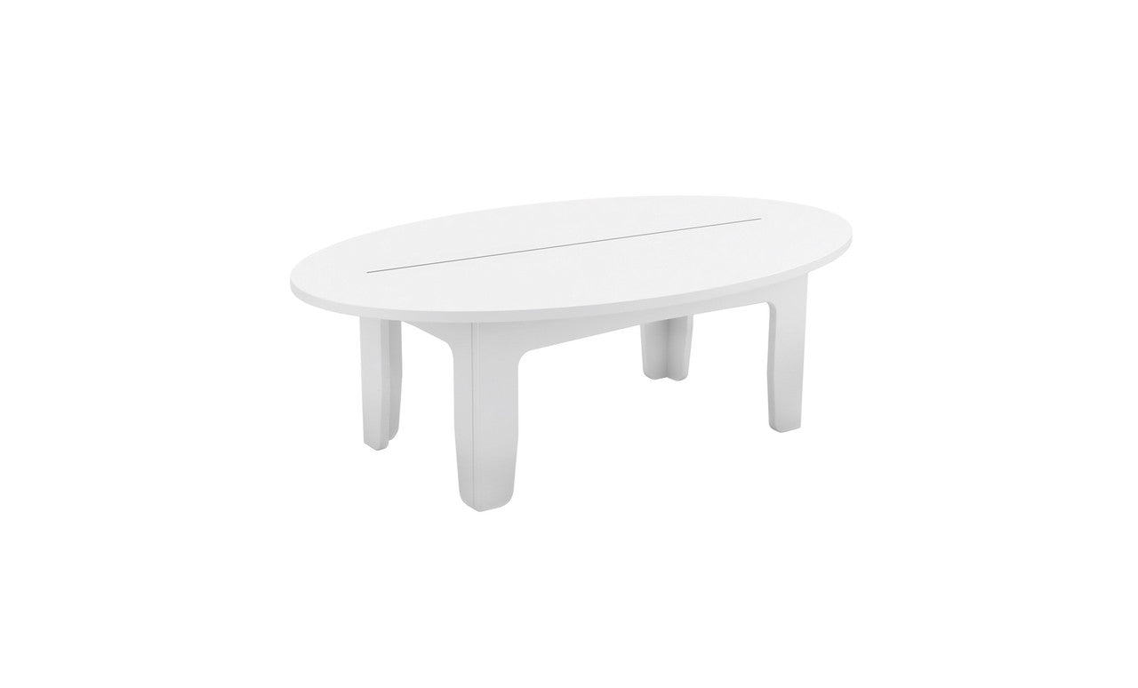 Ledge Lounger Mainstay Oval Coffee Table in White