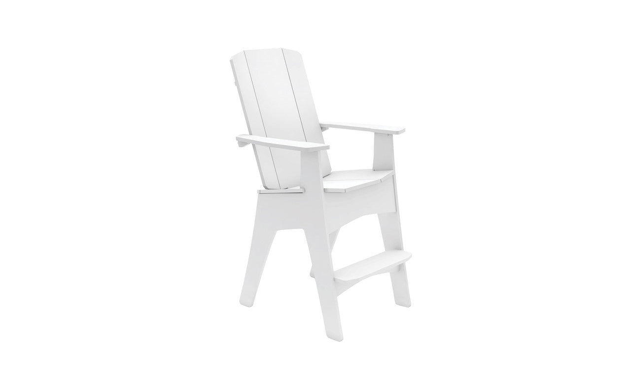 Ledge Lounger Mainstay Adirondack Tall with Umbrella Sleeve in White