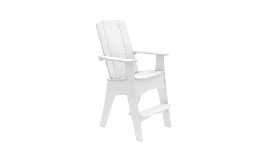 Ledge Lounger Mainstay Adirondack Tall with Umbrella Sleeve in White