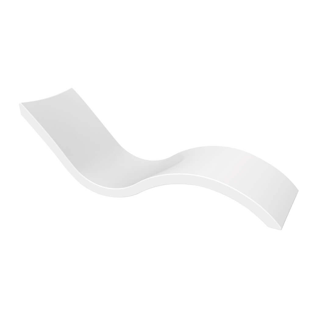 Ledge Lounger Signature Chaise, crafted for supreme comfort on your pool’s sun shelf, tanning ledge, or any surface submerged in 0-9 inches (0-22 cm) of water.