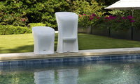Ledge Lounger Signature Barstool Bar Height is built to withstand sun, rain, snow, and pool chemicals, ensuring long-lasting durability in any outdoor environment.