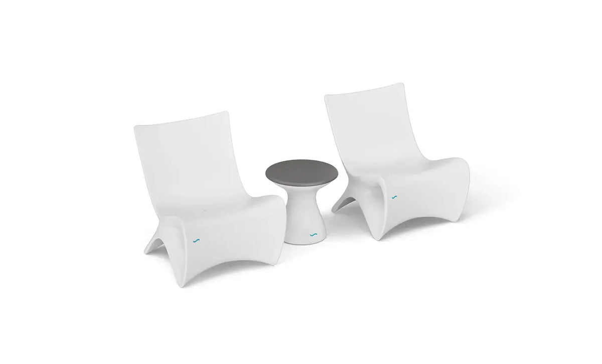 This set includes two Autograph Chairs and a matching Autograph Standard Side Table, crafted to transform your outdoor space into a sophisticated retreat.
