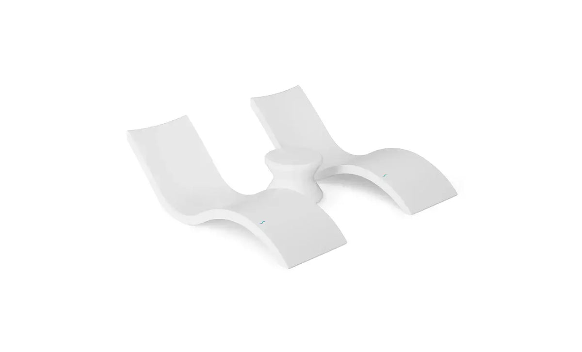 This set, featuring two Signature In-Pool Chaise Loungers and a Signature Side Table, is perfect for sharing unforgettable moments with a friend on your pool’s tanning ledge, baja shelf, or sun shelf with water depths of 0-9 inches.