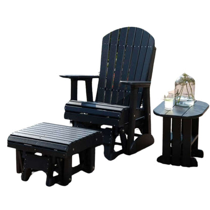 LuxCraft 2' Adirondack Glider Chair 3-Piece Set