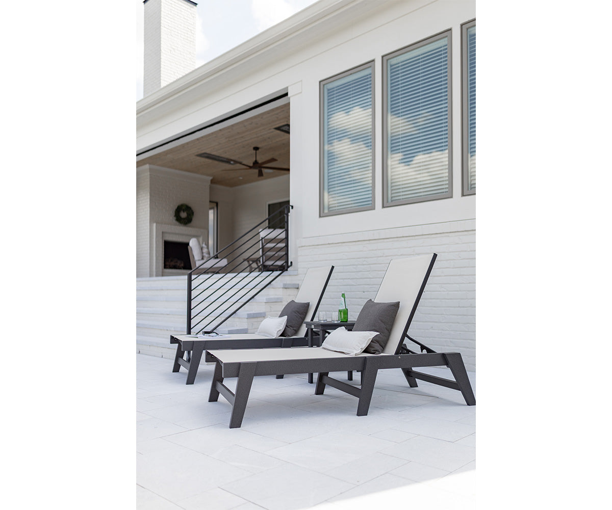 Berlin Gardens Mayhew Sling Armless Chaise Lounge view 2