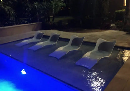 Panama Jack In-Pool chaise loungers set of 4 with built-in drain hole