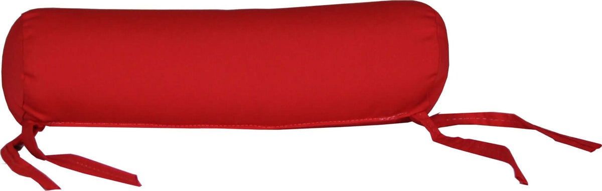 LuxCraft Outdoor Neck Pillow in Red — Sunbrella outdoor fabric cover for outdoor lounge accent