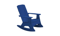 Blue rocking chair on a white background