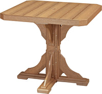 LuxCraft 41" Square Outdoor Dining Table features umbrella hole for added shade and variety of color options