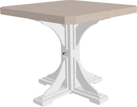 LuxCraft 41" Square Outdoor Dining Table features umbrella hole for added shade and variety of color options