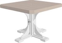 LuxCraft 41" Square Outdoor Dining Table features umbrella hole for added shade and variety of color options