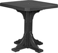 LuxCraft 41" Square Outdoor Dining Table features umbrella hole for added shade and variety of color options