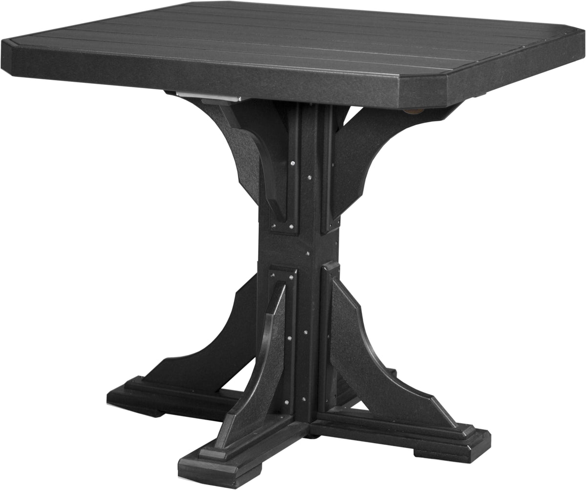 LuxCraft 41" Square Outdoor Dining Table features umbrella hole for added shade and variety of color options