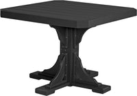 LuxCraft 41" Square Outdoor Dining Table features umbrella hole for added shade and variety of color options
