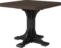 LuxCraft 41" Square Outdoor Dining Table features umbrella hole for added shade and variety of color options