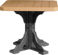 LuxCraft 41" Square Outdoor Dining Table features umbrella hole for added shade and variety of color options