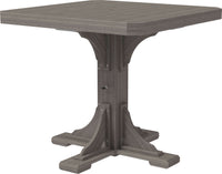 LuxCraft 41" Square Outdoor Dining Table features umbrella hole for added shade and variety of color options