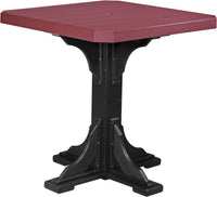 LuxCraft 41" Square Outdoor Dining Table features umbrella hole for added shade and variety of color options
