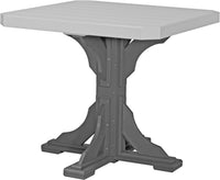 LuxCraft 41" Square Outdoor Dining Table features umbrella hole for added shade and variety of color options