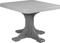 LuxCraft 41" Square Outdoor Dining Table features umbrella hole for added shade and variety of color options