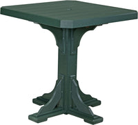 LuxCraft 41" Square Outdoor Dining Table features umbrella hole for added shade and variety of color options