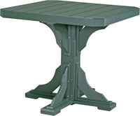 LuxCraft 41" Square Outdoor Dining Table features umbrella hole for added shade and variety of color options