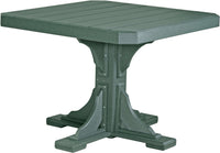 LuxCraft 41" Square Outdoor Dining Table features umbrella hole for added shade and variety of color options