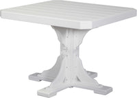 LuxCraft 41" Square Outdoor Dining Table features umbrella hole for added shade and variety of color options