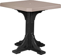 LuxCraft 41" Square Outdoor Dining Table features umbrella hole for added shade and variety of color options