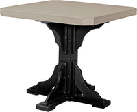LuxCraft 41" Square Outdoor Dining Table features umbrella hole for added shade and variety of color options