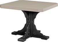 LuxCraft 41" Square Outdoor Dining Table features umbrella hole for added shade and variety of color options