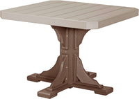LuxCraft 41" Square Outdoor Dining Table features umbrella hole for added shade and variety of color options