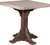 LuxCraft 41" Square Outdoor Dining Table features umbrella hole for added shade and variety of color options