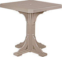 LuxCraft 41" Square Outdoor Dining Table features umbrella hole for added shade and variety of color options