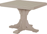 LuxCraft 41" Square Outdoor Dining Table features umbrella hole for added shade and variety of color options