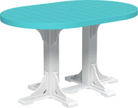 LuxCraft 6' Oval Outdoor Dining Table features umbrella hole for added shade and variety of color options
