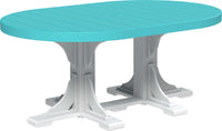 LuxCraft 6' Oval Outdoor Dining Table features umbrella hole for added shade and variety of color options