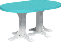 LuxCraft 6' Oval Outdoor Dining Table features umbrella hole for added shade and variety of color options
